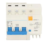 Oumefar Interruttore Automatico Miniaturizzato 3P 40A Ad Alto Potere di Interruzione per la Sicurezza Elettrica Nell'illuminazione Residenziale e di Uffici, Ignifugo Pa66, 6000A