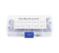 Oumefar Kit elettronico assortimento diodi raddrizzatori 10Values 200V 1N4001-1N4007 1N5817-1N5819 con Scatola