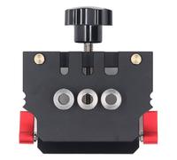 Oumefar Kit Jig di Doweling Egocentrico Pro, Gamma di Bloccaggio 12-26 Mm con Bit e Boccole 6/8/10 Mm, Alluminio CNC per Falegnameria del Mobile
