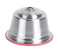 Oumefar Kit Macchina da caffè in Acciaio Inox Facile da Pulire Ricaricabile per caffettiera Dolce Gusto Calda(Red)