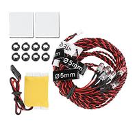 Oumefar Luce Lampeggiante RC, Kit Sistema di Illuminazione RC Facile da Installare a 8 LED Realistico Facile da Usare per Elicotteri per Aeroplani
