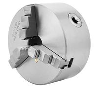 Oumefar Mandrino Autocentrante a 3 Griffe, Mandrino per Tornio Autocentrante da 130 Mm 5,1 Pollici Manuale Foro Passante Grande a 3 Griffe, con Foro da 30 Mm per Macchine Utensili