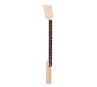 Oumefar Manico per Chitarra in Legno di Acero Non Finito, Facile da Verniciare Fai-da-Te per Chitarra con Scatola di Sigari a 3 o 4 Corde, Basso con Tastiera in Palissandro,
