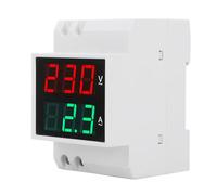 Oumefar METER AC DIN METER DAN Voltmetro Voltmetro Ammentage Corrente Conte Misuratore Dual LED Display per Installazione del Pannello Elettrico Materiale PC 35 Mm Tipo di Binario