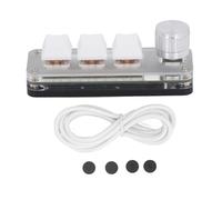 Oumefar Mini Tastiera a 3 Tasti, Tastiera Gioco Meccanica a 3 Tasti, Ampia Applicazione, Durevole, Pregevole Fattura, Antipolvere, LED RGB, Multifunzionale per Officine