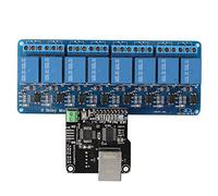Oumefar Modulo di Controllo Ethernet LAN WAN Rete Web Server Porta RJ45 e Scheda Controller relè a 8 canali