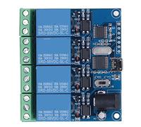 Oumefar Modulo relè a 4 Vie con Indicatori LED per Dispositivi Intelligenti di Controllo Wireless 5 V Plastica 1 Confezione