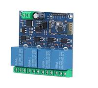 Oumefar Modulo relè Bluetooth, Controllo 12V a 4 | Controllo intelligente tramite app mobile, relè da 10 A, indicatore di stato Bluetooth, durevole con 100.000 connessioni
