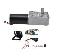 Oumefar Motoriduttore Silenzioso 12 V, Riduttore di velocità a Vite Senza Fine per Macchine per Tende e Apri Finestre, Motore in Acciaio Inossidabile con Regolatore di velocità e Staffa (#1)