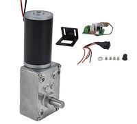 Oumefar Motoriduttore Silenzioso 12 V, Riduttore di velocità a Vite Senza Fine per Macchine per Tende e Apri Finestre, Motore in Acciaio Inossidabile con Regolatore di velocità e Staffa (#3)