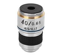Oumefar Obiettivo per Microscopio Biologico Acromatico 40X 185 per Ricerca Scientifica e Scienza dei Materiali, Ottone e Lega di Alluminio, Filettatura RMS per la Maggior Parte dei Microscopi
