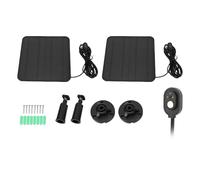 Oumefar Pannello Solare Caricabatterie Solare da 12 W Pannello da 12 Watt Confezione da 2 IP65 Supporto Regolabile a 360 Gradi Resistente Alle Intemperie con Cavo Magnetico da 9,8