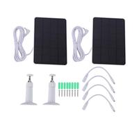 Oumefar Pannello Solare per Telecamera di Sicurezza, Caricatore per Telecamera Esterna Pannello Solare da 10 W IP65 Conversione Al 20% 3 Porte Cavo da 9,8 Piedi per Telecamere Ad