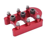 Oumefar per Tasselli Strumento Autocentrante per la Localizzazione dei Fori da Trapano per la Lavorazione del Legno Guida per Fori di Falegnameria-Rosso, Lega di Alluminio, Acciaio Inossidabile