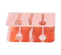 Oumefar Portatovaglioli in Metallo con Design Ritagliato (Oro rosa) | Base antiscivolo, Metallo resistente, Adatto per bar, Facile da pulire