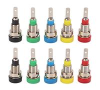 Oumefar Presa a Banana in Ottone 2 Mm, Montaggio Sicuro a Pannello, Morsetto per Nave per Elettronica, Kit Connettori Terminali in 5 Colori