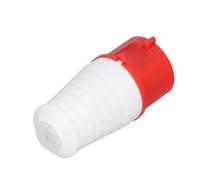 Oumefar Presa Industriale a 5 Pin 32A, PC Impermeabile e Antipolvere + Presa Esterna in Ottone Rosso per Birrifici e Officine (HR-025 (maschio))