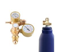 Oumefar Regolatore per Saldatura a Gas, Doppia Pressione Ad Alta Definizione da 0 a 4500 PSI con Manopola di Regolazione, per Applicazioni MIG e