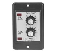 Oumefar Relè Temporizzato Doppio Controller di Ritardo 6M a Doppia Modulazione Ad Alta Precisione per Sistemi di Automazione Materiale ABS 1 unità