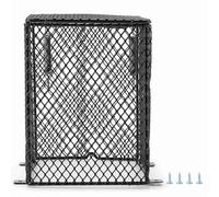 Oumefar Rettile Protezione Riscaldatore Protezione Termica, Pet Rettile Lampada Antiscottatura Copertura in Rete Giorno Notte Lampadina in Ceramica Riscaldamento Paralume per
