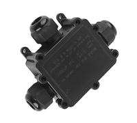 Oumefar Scatola di Giunzione Impermeabile, Connettore per Cavo Elettrico Ad Alte Prestazioni Impermeabili, Esterno per Faretti Esterno, Luci Giardino IP68 in Plastica Nera (T)