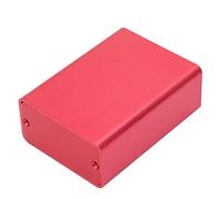 Oumefar Scatola per Strumenti con Circuito in Alluminio, Dissipazione del Calore Durevole per Hobbisti Elettronici e Fai Te, Rosso Smerigliato