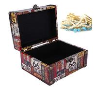 Oumefar Scatola portaoggetti Vintage in Legno per Gioielli e Accessori Europei (2208A 05 66 Highway)