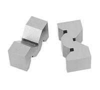 Oumefar Set di Blocchi a V in Acciaio Al Carbonio Ad Alta Precisione per la Misurazione della Piattaforma, Blocco a V Tipo M da 2 Pezzi 50 Mm, Durevole da Usare, Adatto per L'ispezione e il