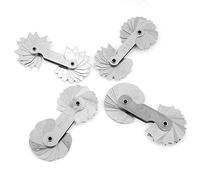 Set di calibro per raccordo a raggio 4 pezzi Acciaio inossidabile R0.3-1.5 R1-6.5 R7-14.5 R15-25 Strumento di misurazione calibro filo per superfici convesse e concave