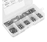 Oumefar Set di Organizer per Connettori per Bulloni con Dadi Esagonali in Acciaio Inossidabile per un Facile Accesso, 210 Pezzi M2.5 Dadi a Testa Tonda per Hobbisti e Professionisti del Fai Te