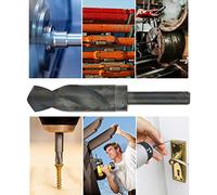 Oumefar Set di Punte Elicoidali Robuste in Acciaio Ad Alta velocità per Foratura di Fori Profondi Adatte per Metallo Sottile, Alluminio e Legno 4 Pezzi (26MM)