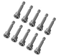 Oumefar Set di Punte per Cacciavite con Gambo Esagonale PH2 per Cartongesso per Installazione Che Limita la profondità nel Cartongesso per Qualsiasi Trapano Elettrico 10 Pezzi in Acciaio Al Cromo