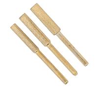 Oumefar Set di Testine Smerigliatrici Placcate Ti 18 Pezzi 4,0 Mm 4,8 Mm 5,5 Affilatrice per Motosega per Trapano Elettrico Smerigliatrice, Lime per Utensili Rotanti Resistenti All'usura