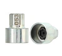 Oumefar Strumento di Rimodellamento del Dado a Traino Bloccato Ruota, Chiave di Blocco della Ruota Anti -furto di Sostituzione della Presa del Lugnut per Auto 1 3 5 6 7 Serie X1 X2 X3 (053)