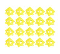 Oumefar Supporto a Cono Kit di Set di Montanti a Piramide in Plastica Durevole per Porta Dell'armadio Tela Gialla per Lavoratori Dell'industria della Lavorazione del Legno 20 Pezzi