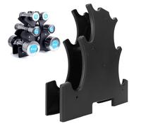 Oumefar Supporto per Manubri, Porta Manubri a 3 Livelli per Manubri, in Materiale PVC per Organizzazione Palestra Domestica Staccabile