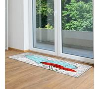 Oumefar Tappetino da Bagno con Forma d'amore e Venature del Legno | Morbido velluto fallay, supporto antiscivolo, forte assorbimento d\'acqua, ideale per bagno, camera da letto,