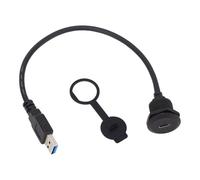 Oumefar Tipo C 30 Cm per Digitare un Cavo di Montaggio del Pannello, Adattatore di Montaggio a Filo Filettatura 13/16 "5 Gbps/15W per Barche per Veicoli, 5-20 V 1-3A con Copertura per