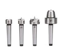 Oumefar Tornio per Legno in Acciaio Live Center & Drive Spur Cup Arbor Set 4Pcs Tornio Tornio Spur Cup Centers per tornio per la Lavorazione dei Metalli in Legno(MT1)