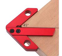 Oumefar Tracciatore di Precisione per la Ricerca del Centro di Lavorazione del Legno per Layout di 45 Gradi e 90 Gradi, Calibro per la Lavorazione del Legno in Lega di Alluminio per Falegname, Rosso