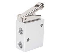 Oumefar Valvola a Membrana Valvola a Pulsante Pneumatica a Tre Vie Stabile in Lega di Alluminio per Vari Sistemi Pneumatici Materiale Lega di Alluminio G1/4 Pollici