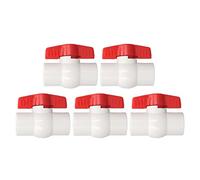Oumefar Valvola a Sfera per Fornitura d'Acqua Durevole in PVC per Un Controllo Rapido del Flusso in Irrigatori Paesaggistici, Piscine - Confezione 5 (25 mm)