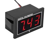 Oumefar Voltmetro LED Impermeabile, Pannello Misuratore di Tensione CC Ad Alta Precisione per Auto per Bambini, Biciclette Elettriche, Motocicli [1 pezzo] (CC 5-130 V)