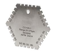 Oumefar Wet Film Card CO100 1 20 370um Wet Film Card Acciaio Inossidabile Esagonale Wet Film Pettine Spessimetro Misuratore Misuratore