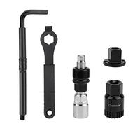 Oumers Set di Attrezzi per Estrattore per Pedivelle da Bicicletta, Chiave Inglese da 16 mm+ Dispositivo di Rimozione Movimento Centrale Bici + Chiave a Brugola Allungata + Testa Quadrata