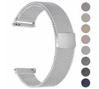 Oumida Cinturino 20mm 22mm Orologio in Acciaio Inossidabile, Maglia Cinturini di Ricambio Regolabili a Sgancio Rapido per Smartwatch per Uomo Donna