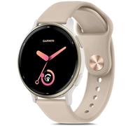 Oumida Garmin - Cinturino per Garmin Forerunner 165/165 Music/Forerunner 55, Vivoactive 5 / Vivoactive 3 per uomo e donna, 20 mm, cinturino in silicone sportivo, colore tè al latte