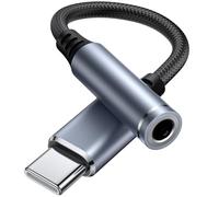 Oumida USB C a jack da 3,5 mm, adattatore per cuffie, da tipo C a cavo audio AUX, compatibile con iPhone 16/15/Pro Max/15 Pro/15 Plus Galaxy S25 S24 S23 S22 Google Pixel 8/7 Pad (nero)