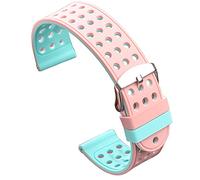 OUMIFA Cinturino di Ricambio Silicone Gomma Gomma Cinturino Sport Sport Traspirante Polsino per Le Donne Uomo Moda Braccialetti a Due Toni Braccialetto 18 20 22 24mm per Cinturino da Uomo/Donna