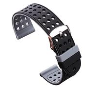 OUMIFA Cinturino di Ricambio Silicone Gomma Gomma cinturino Sport Sport Traspirante Polsino per le donne Uomo Moda Braccialetti a due toni Braccialetto 18 20 22 24mm Per Cinturino da Uomo/Donna
